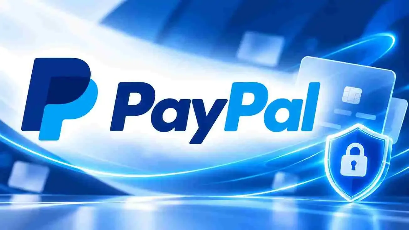 Logo PayPal avec carte bancaire et symbole de sécurité pour illustrer le paiement PayPal en ligne