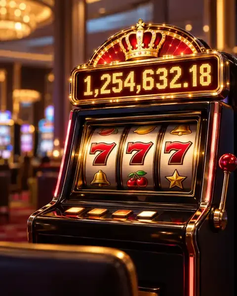Illustration d'une machine à sous à jackpot progressif